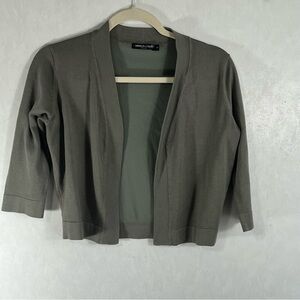 Urban Coco Women's Sage Green Short Cardigan Sweater